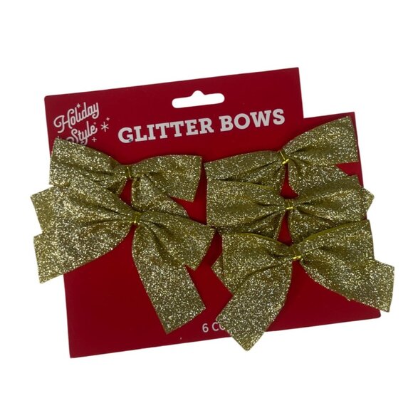 Holiday Style Decorative Bows & Mesh Set New Christmas - Picture 5 of 6